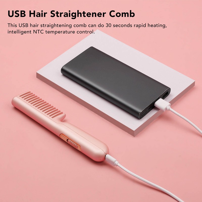USB Hair Straightener Comb Multifunction Dual Use Portable Electric Hair