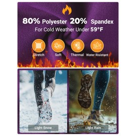 FitsT4 Sports Women's Winter Horse Riding Pants with Zipper Pockets Full Seat Riding Tights Fleece Lined Equestrian Breeches for Women Purple XS