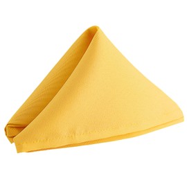 WedDecor 20 Inch Sunshine Yellow Cotton Polyester Table Napkin for Home, Hotel, Dinning, Wedding, Banquet, Party, Events, Hemmed Edges Lightweight & Machine Washable, 10pcs