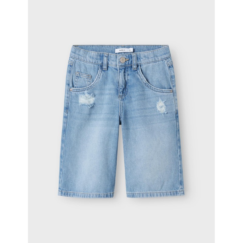NAME IT Nkfbella Girls' Skater Shorts 5630-Be, Medium blue (medium