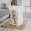 Sterilite Rectangular Open Laundry Hamper, Tall and Slim Plastic Hamper