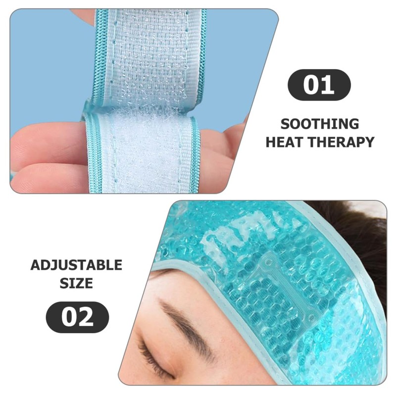 Mikinona Ice Head Wrap Reusable Pack for Headaches Forehead Wrap