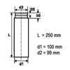 RAIK 10021003 Pellet Pipe/Stove Pipe 100 mm – 250 mm