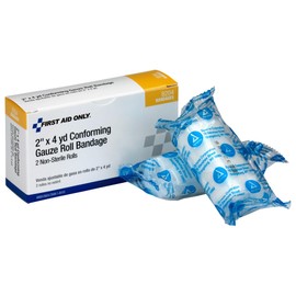 First Aid Only B204: 2" X4 Yd. Conforming Gauze Non-Sterile, 2/Box