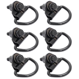 KUAFU 6Pcs Cargo D-Hooks Compatible with 2015-2024 Ford Transit-150 250 350 Cargo Vans D Rings Steel Powder Coated Black