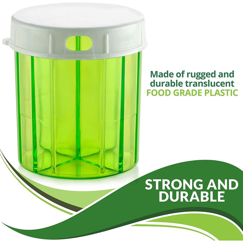 Pill Organizer Dispenser with 4 Compartments, Holder for Medication, Vitamins