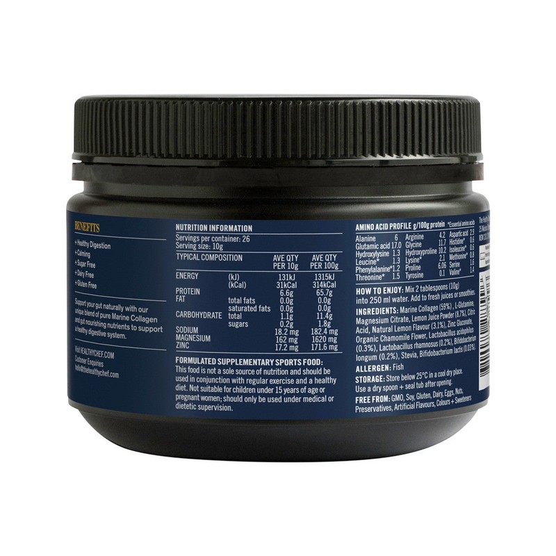 The Healthy Chef Gut Collagen (Lemon) 260g