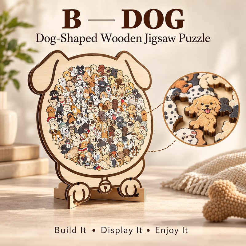 Animal Shape Wooden Jigsaw Puzzle with Stand – Creative Puzzle
