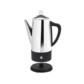 Stainless Steel 12-Cup Percolator with Automatic Shut-off, Keep Warm, Removable Filter