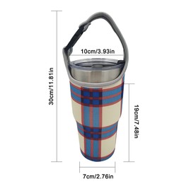 Sonku 4 Pcs Tumbler Carrier Holder Pouch with Carrying Handle for All 30oz Insulated Coffee Mugs