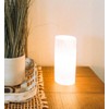 Selenite Lamp XL White Natural Crystal Light LED Cord Cylinder