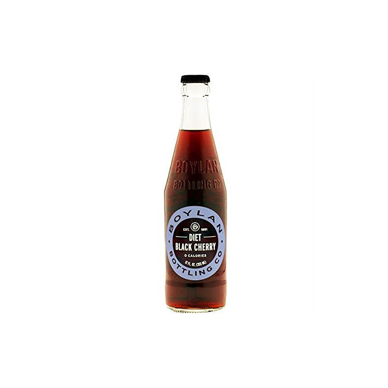 Boylan Soda, Diet Black Cherry, 12 Fl. Oz. (Pack of