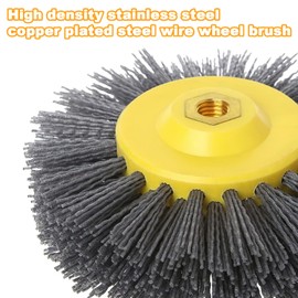 Durable M14 Nut Wire Brush, Efficient Grinding and Polishing Tool, Suitable for Cleaning Metal Surfaces, Angle Grinder Suitable (Pornographic, Average Size)