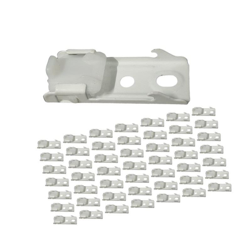 Fonowx 50Pcs Ceiling Mount Brackets Straight or Curved Curtain Curtain