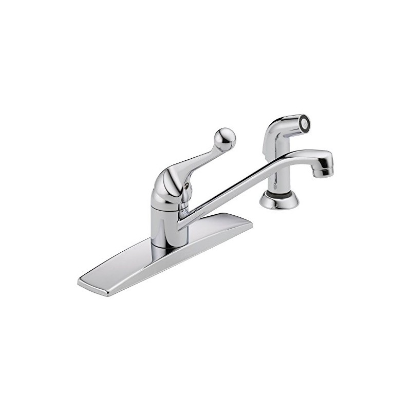 Delta Faucet Classic Single-Handle Kitchen Faucet with Side Sprayer, Chrome