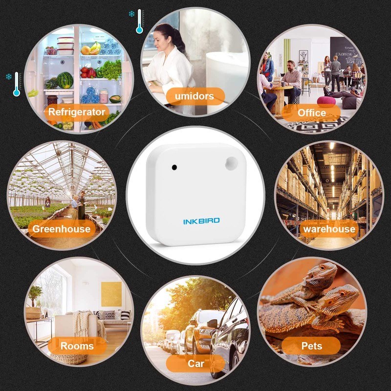 INKBIRD Bluetooth Thermometer, Hygrometer, High Accuracy, Thermo-Hygrometer, Smart Sensor, Data