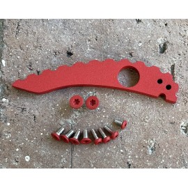DH Red Titanium Back Spacer with Stainless Screws For Spyderco Manix 2 G10 Knife