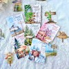 90Pcs Nature Scrapbook Stickers, Forest Mushroom Stickers, Travel Clear PET