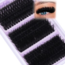 Lash Clusters 260D+280D+300D Volume Eyelash Clusters Extensions Wispy Lashes Clusters Long 14-24MM Fluff Cluster Lashes Spike Individual Lashes Thick Lash Extension Mink Cluster Eyelash by Boahankuke
