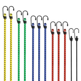 Adiwo Spanngummi mit Haken, 12er Set Universal Gepäckspanner in 5 Längen Extra Stark Spanngurte Mehrfarbig Schnellspanner Expander Spanngummi Spanngurt Set von Möbeln Sackkarren Camping Motorrad Haken