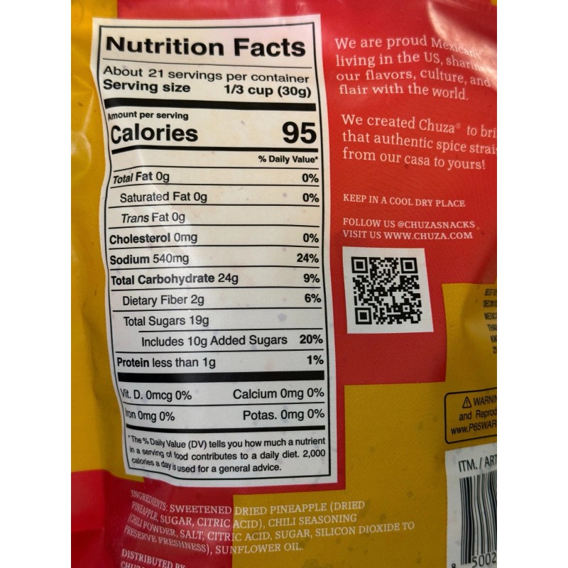 Chuza 2 Packs Chuza Dried Pineapple with 100% Mexican Spices