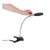 PureOptics LED Clamp On Desk Lamp with Metal Gooseneck