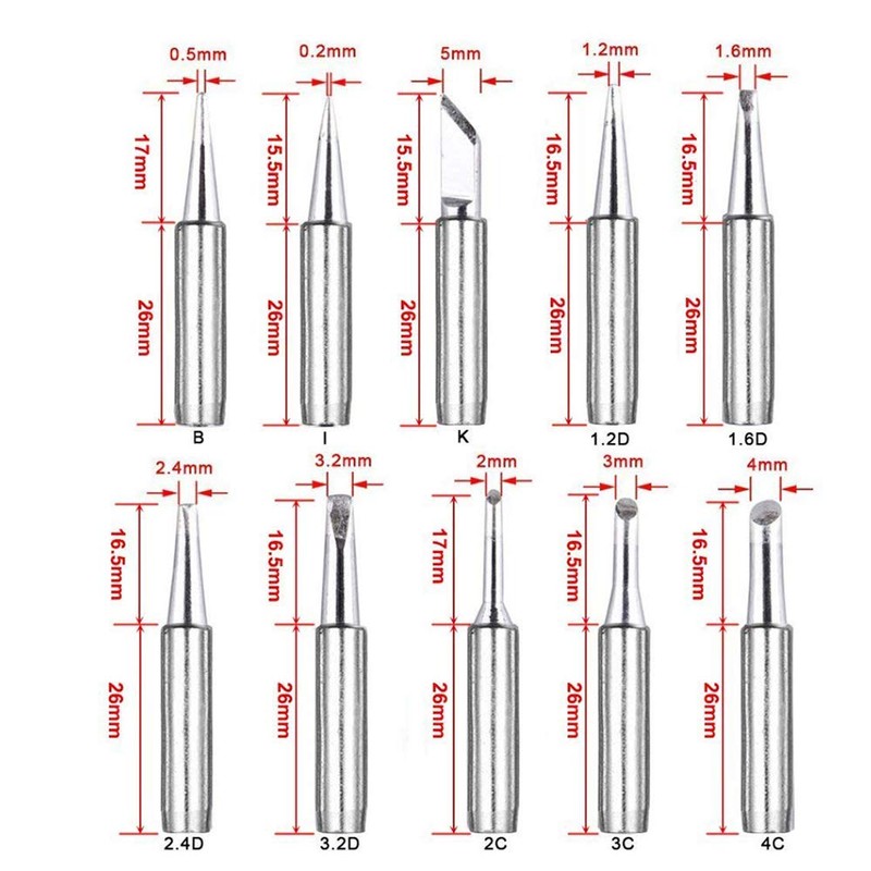 Soldering Iron Tip Kit, Bestgle 10pcs 900M Solder Tips Replacement