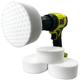 Kit de 6 piezas de borrador de esponja mágica de 4.5 pulgadas con accesorio de taladro | 25% más gruesas ultra duraderas almohadillas de limpieza de melamina para baño, cocina, pisos, paredes, zócalos, marcadores de crayón y más