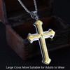 Rehoboth Men's Stainless Steel Nail Lord's Prayer Cross Pendant Necklace