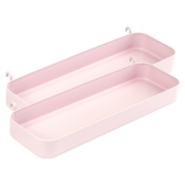 Set of 2 x SKADIS Light Pink Hanging Shelves for SKADIS Pegboard, 28 x 9 x 3 cm