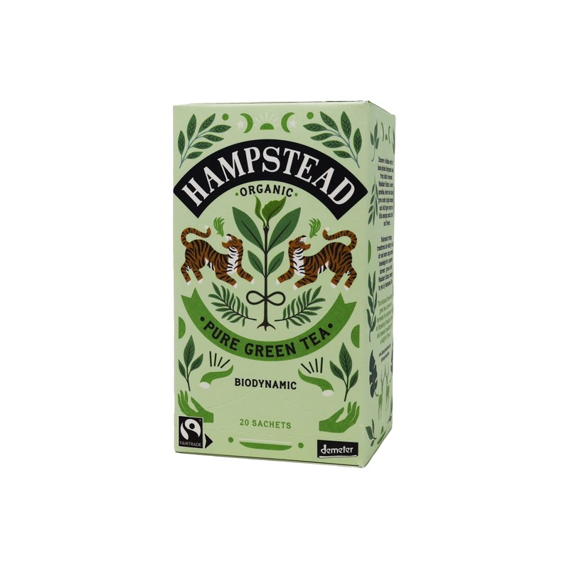 Hampstead Organic Green 20 Teabags (Pack of 4 Total 80