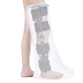Apasiri Plaster Shower Protection Full Leg Adult Long Waterproof Leg Protector for Plaster Dressings, Bandages, Leg Protection Showers Keep Your Leg Dry
