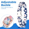 TopPetPro Floral Dog Collar White& Navy Blue Flower for Dog,