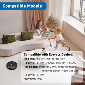 14 Pieces Accessories for Ecovacs Deebot N8, T8, Replacement Parts for Ecovacs N8/ N8+/ N8 Pro/ N8 Pro+/ N7,T8/ T8+/ T8 AIVI/ T8 AIVI+/ T8 MAX,T9/ T9+,ozmo 950 920,1 Main Brush, 4 Filters, 8 side