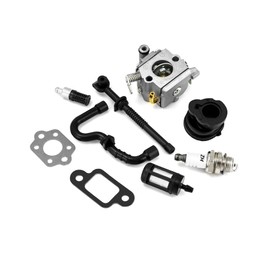 QWORK Carburettor Set Suitable for STIHL MS170 180 017 018, for Chainsaw Lawn Mower Accessories, with Accessories
