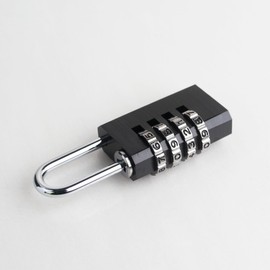 UP Security Combination Lock for Suitcase Luggage, Small Combination Padlock Outdoor, Weatherproof Lightweight Aluminum Combo Locks, Mini Zipper Padlocks with Code (Black)