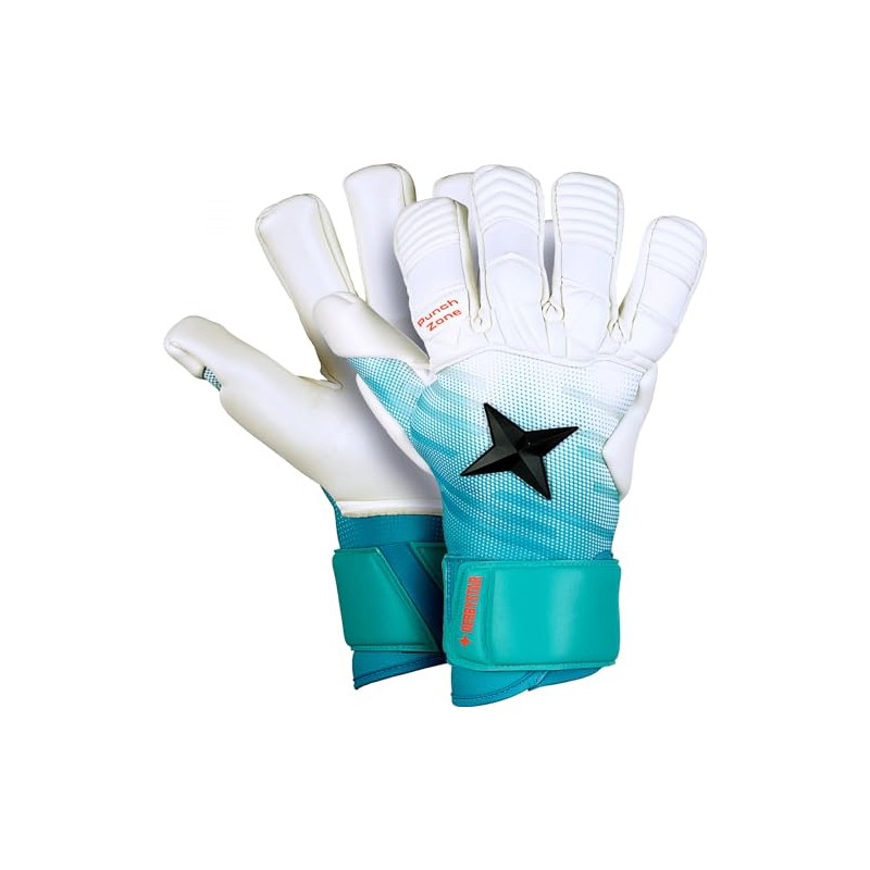 Derbystar Attack XP19 v23 Children's Goalkeeper Gloves White/Turquoise 5, Whie/Turquoise