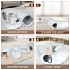 Talauoia Fluffy Tunnel Cat Bed for Multiple Cats, Removable, Washable,