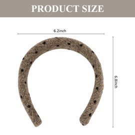 Wanciler Velvet Headband for Women Fashion Headband, Padded Hairband Soft Head Bands No Slip Hairband Hair Accessories