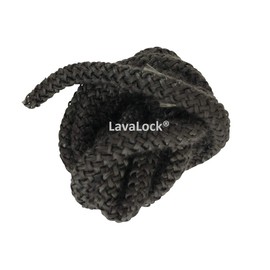 LavaLock Wood Stove Replacement Gasket & Glue for Woodburning Stoves - Graphite Impregnated Fiberglass Gaskets Adhesive Cement (3/8" x 84" Rop w/Glue)