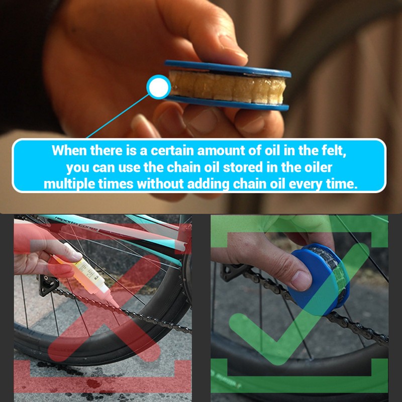 Roller Chain Oiler Lubricating Cycling Gear Roller Cleaner Lubricant Magnet