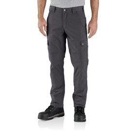 Carhartt Men's Rugged Flex Relaxed Fit Ripstop Cargo Fleece Lined Work Pant, Shadow, 34 x 32