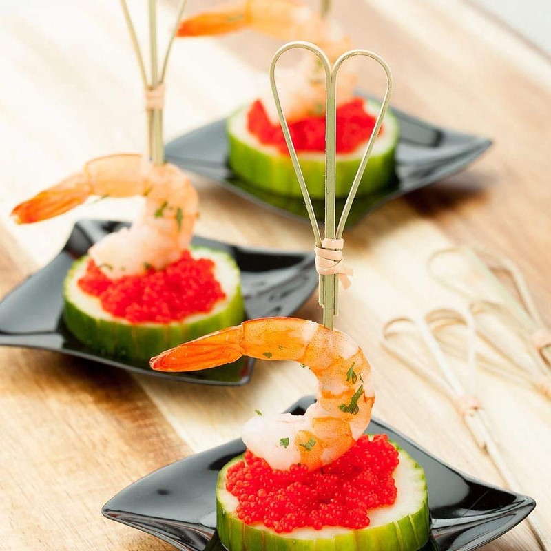 Cocktail Sticks Toothpicks Party Supplies Bamboo Picks Knot Skewers Toothpicks
