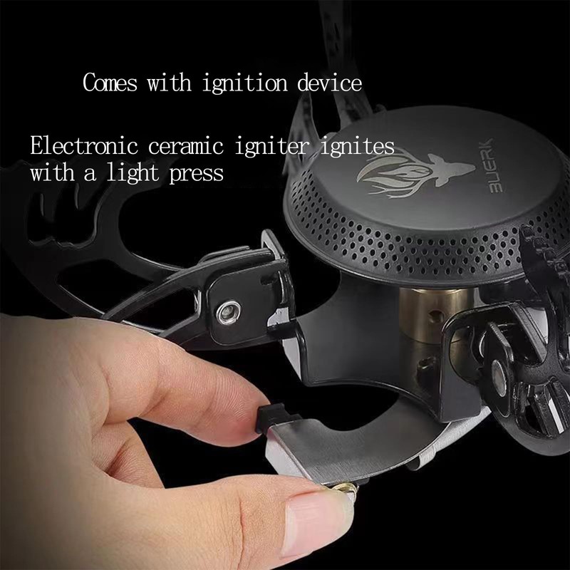 YAMLGHT Camping Gas Windproof Camp Stove Stove with Fuel Canister