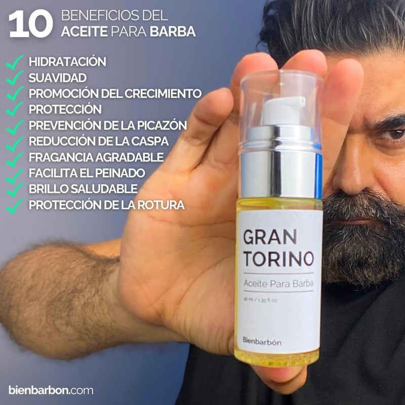Gran Torino - Aceite Para Barba Crecimiento y Cuidado Natural