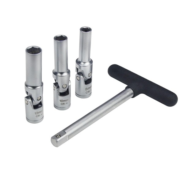 UTMALL 4 Piece Glow Plug Socket Set with 3/8" Dr