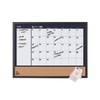 MasterVision 3-in-1 Calendar Planner Board, Black Frame, 18 x 24