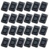 Antrader 24pcs Clasp Latch Lock Mini Hasp for Toolbox Gift Box Suitcase 1.5'' x 1'' x 0.35'' with Screws (Black)