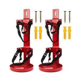 QWORK Fire Extinguisher Bracket, 2 Pack Heavy Duty Metal straps, Box Type, 10 lb Capacity