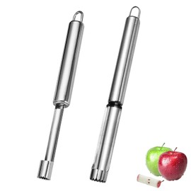 CENCERY 2 Pieces Apple Corer, Stainless Steel Apple Corer, Fruit Core Remover, Apple Corer with Hanging Loop, Practical Kitchen Appliance for Coring Apples